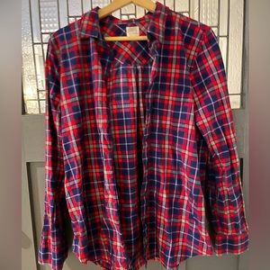 Jcrew boyfriend plaid button-down shirt